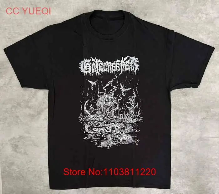 Металлическая футболка Gatecreeper American Death черная унисекс телефон LI1067
