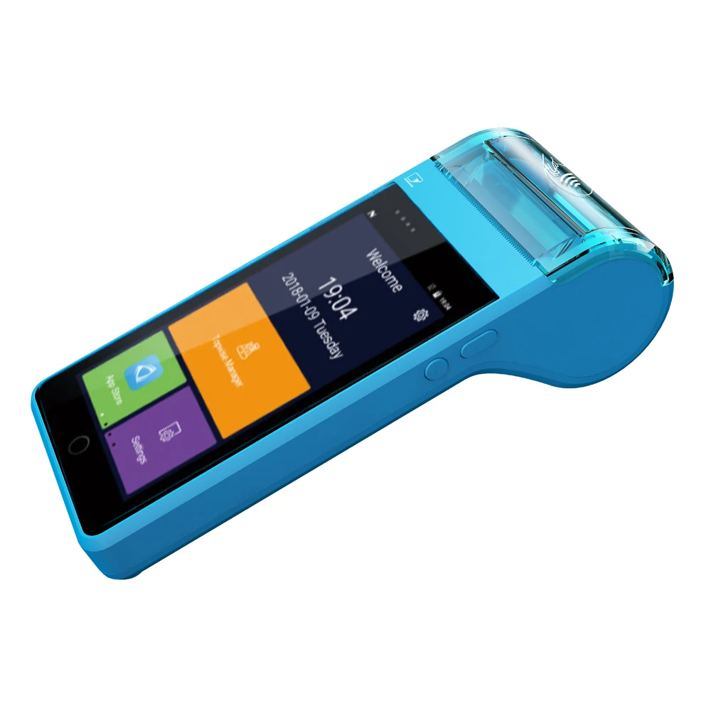Handheld Smart POS Terminal Android 7.0 Barcoce Scanner NFC Payment Thermal Printer Payment System Handheld PDA Printer
Handheld Smart POS Terminal Android 7.0 Barcoce Scanner NFC Payment Thermal Printer Payment System Handheld PDA Printer