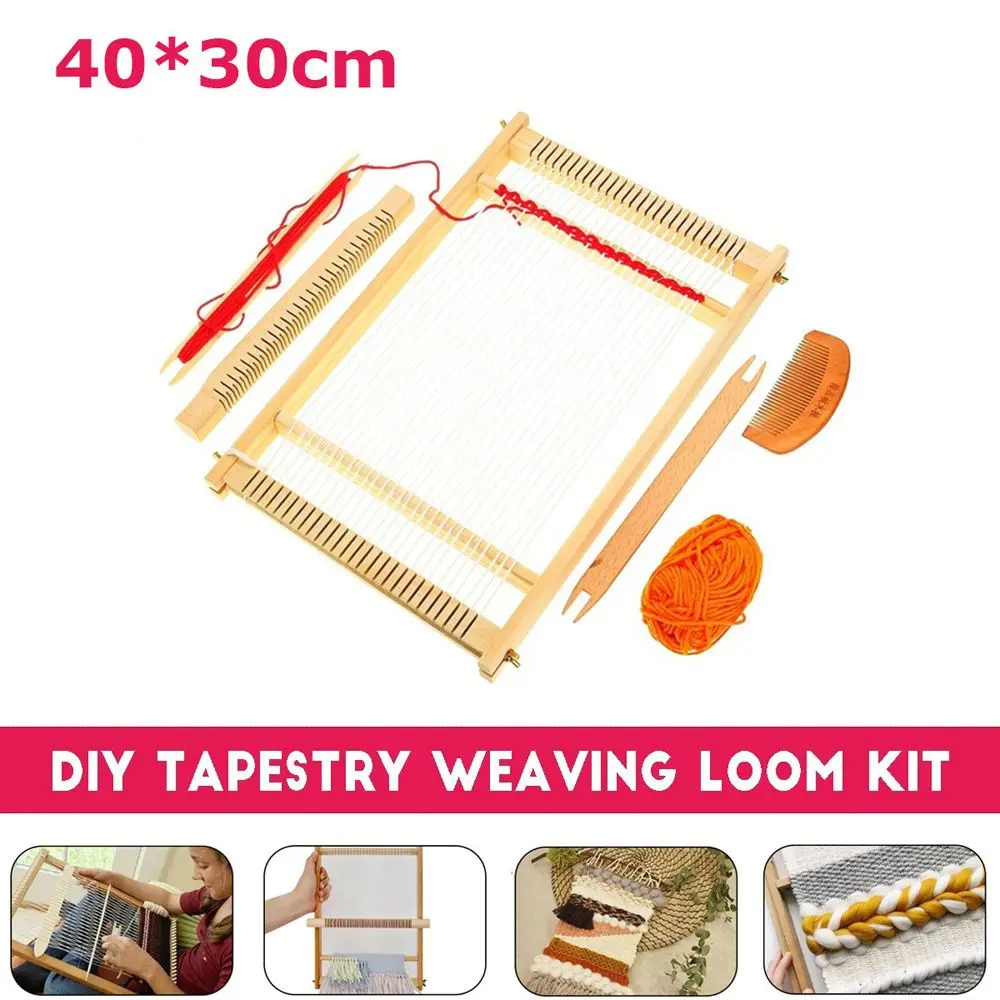 

Traditional Educational DIY Household Wooden For Children Kids Girl Knitting Machine Handcraft Weaving Loom Knitted Toy