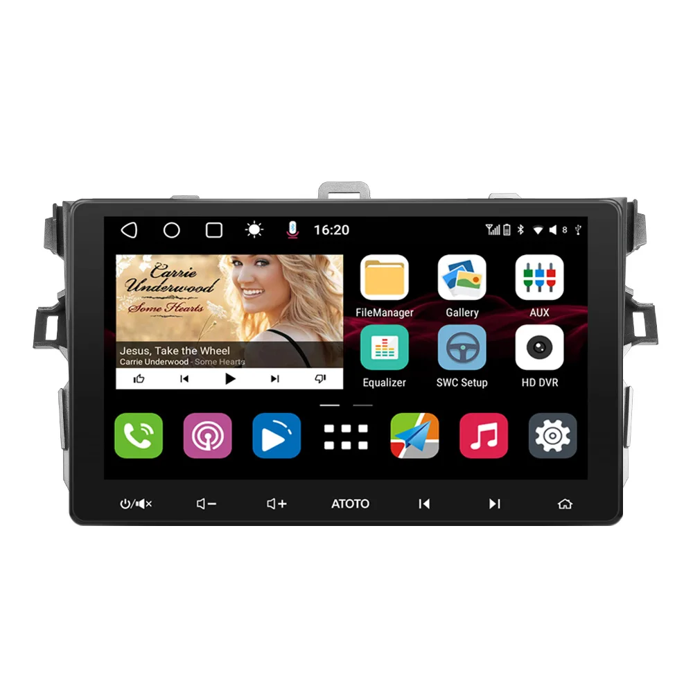 ATOTO 10.1" 2din Android 10 Touch Screen Car Radio GPS Navigation Mirror Link Wifi BT Multimedia for Toyota Corolla 2009-2013
ATOTO 10.1" 2din Android 10 Touch Screen Car Radio GPS Navigation Mirror Link Wifi BT Multimedia for Toyota Corolla 2009-2013