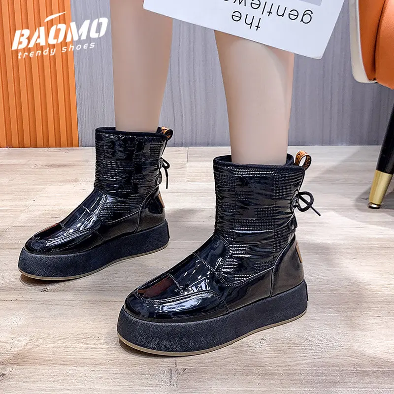 2022 winter plus velvet warm increase non-slip comfortable snow boots Korean version personality back lace up women's shoes
2022 winter plus velvet warm increase non-slip comfortable snow boots Korean version personality back lace up women's shoes