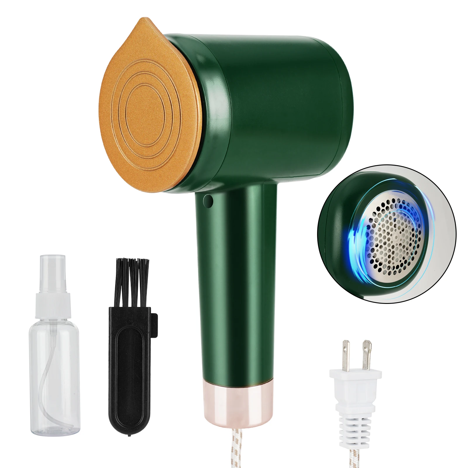 Steamer for Clothes, 2-in-1 Clothes Steamer and Fabric Shaver with Brush and Water Spray Bottle - Dark Green
Steamer for Clothes, 2-in-1 Clothes Steamer and Fabric Shaver with Brush and Water Spray Bottle - Dark Green