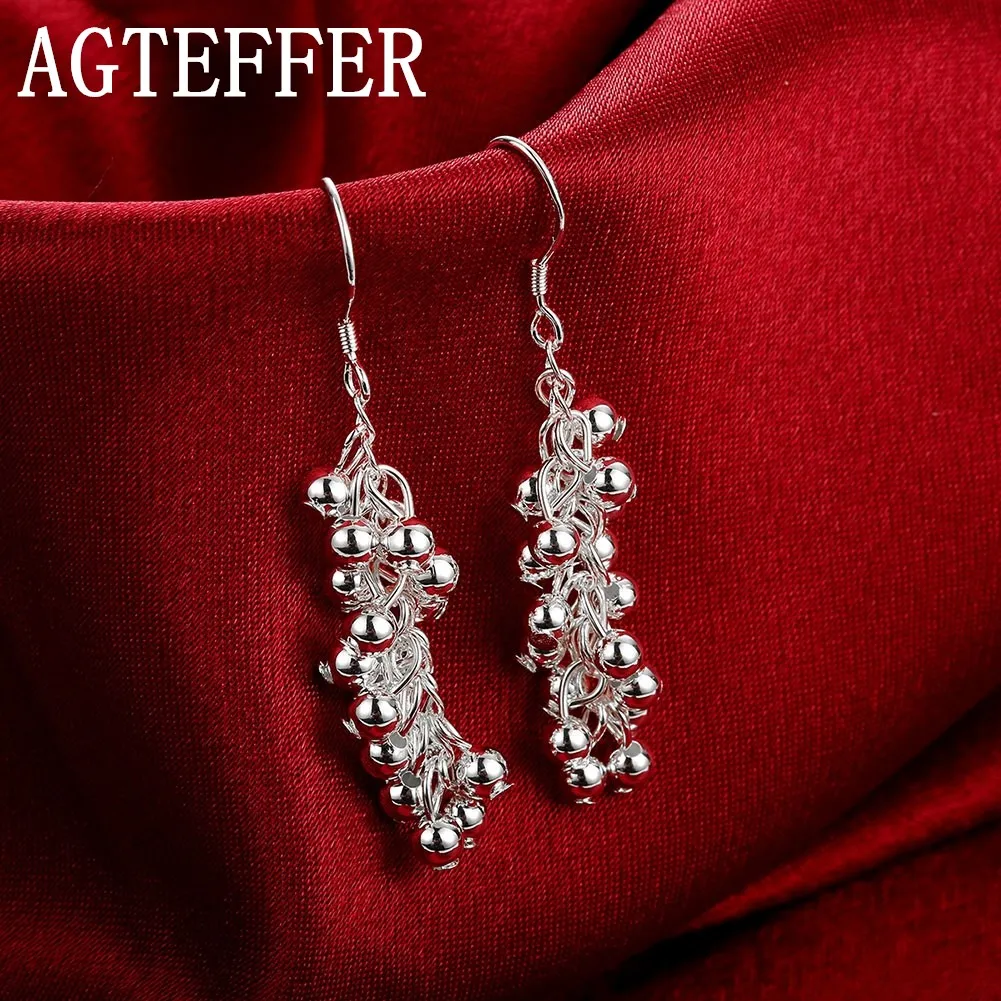 AGTEFFER 2022 New 925 Sterling Silver Smooth Grape Bead Earrings Fashion Woman Charm Earrings Wedding Jewelry
AGTEFFER 2022 New 925 Sterling Silver Smooth Grape Bead Earrings Fashion Woman Charm Earrings Wedding Jewelry