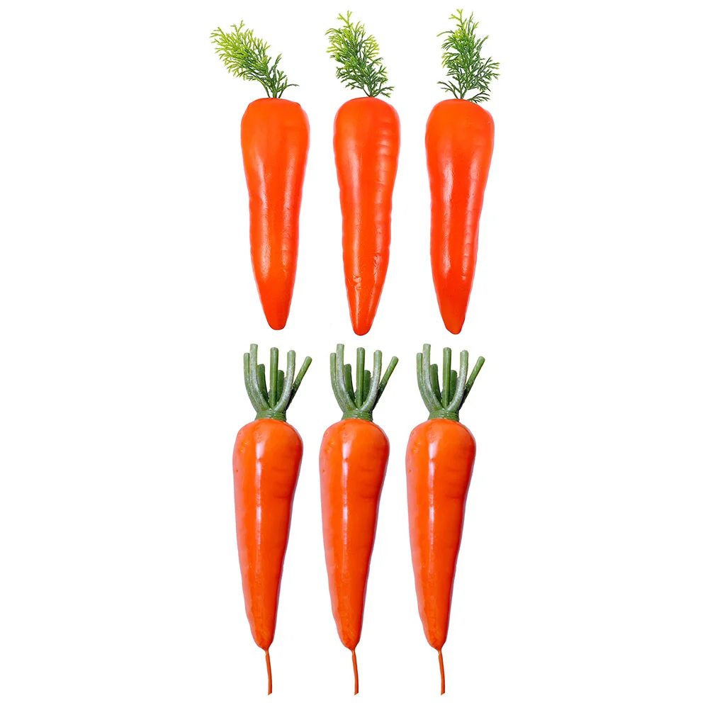 6Pcs Decorative Carrot Decors Multi-function Carrot Ornaments Adorable Imitation Carrots
6Pcs Decorative Carrot Decors Multi-function Carrot Ornaments Adorable Imitation Carrots