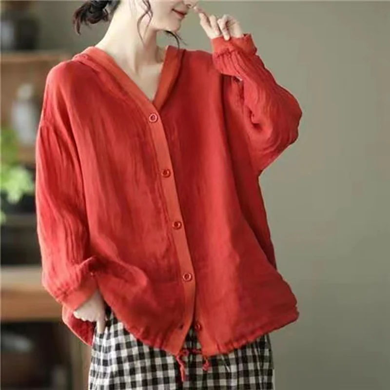 Chinese Traditional Clothing Shirt Summer Woman Derss Literary Cotton Linen Thin Coat Long Sleeve Cardigan Ladies Top Sunscreen
Chinese Traditional Clothing Shirt Summer Woman Derss Literary Cotton Linen Thin Coat Long Sleeve Cardigan Ladies Top Sunscreen