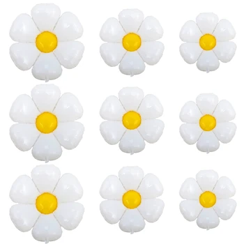 3/1Pcs White Daisy Flower Balloons Sunflower Inflatable Foil Balloon Kids Toys For Home Wedding Party Baby Shower Decorations