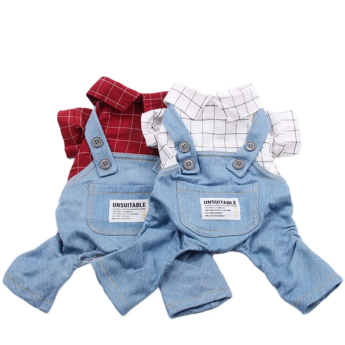 Apparel Rompers Plaid Design Pet Jumpsuit Coat Spring/summer Puppy Cats Clothing T-shirt Dogs
Apparel Rompers Plaid Design Pet Jumpsuit Coat Spring/summer Puppy Cats Clothing T-shirt Dogs
