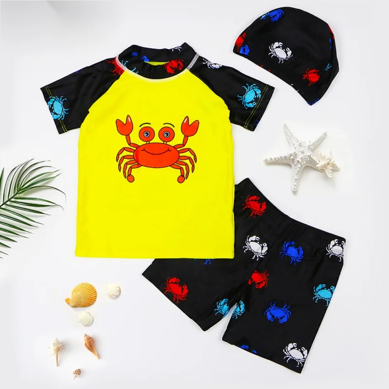 Kids Swimsuit Summer Swimming Trunks Suits Cap Baby Swimwear for Kids Cartoon Crap Three-Piece Split Swimsuit for Boys
Kids Swimsuit Summer Swimming Trunks Suits Cap Baby Swimwear for Kids Cartoon Crap Three-Piece Split Swimsuit for Boys