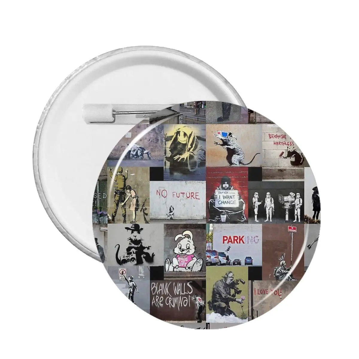 Мягкая пуговица с граффити Banksy, английская уличная арт, аксессуары для одежды, брошь, креативные Детские значки на день рождения
Мягкая пуговица с граффити Banksy, английская уличная арт, аксессуары для одежды, брошь, креативные Детские значки на день рождения