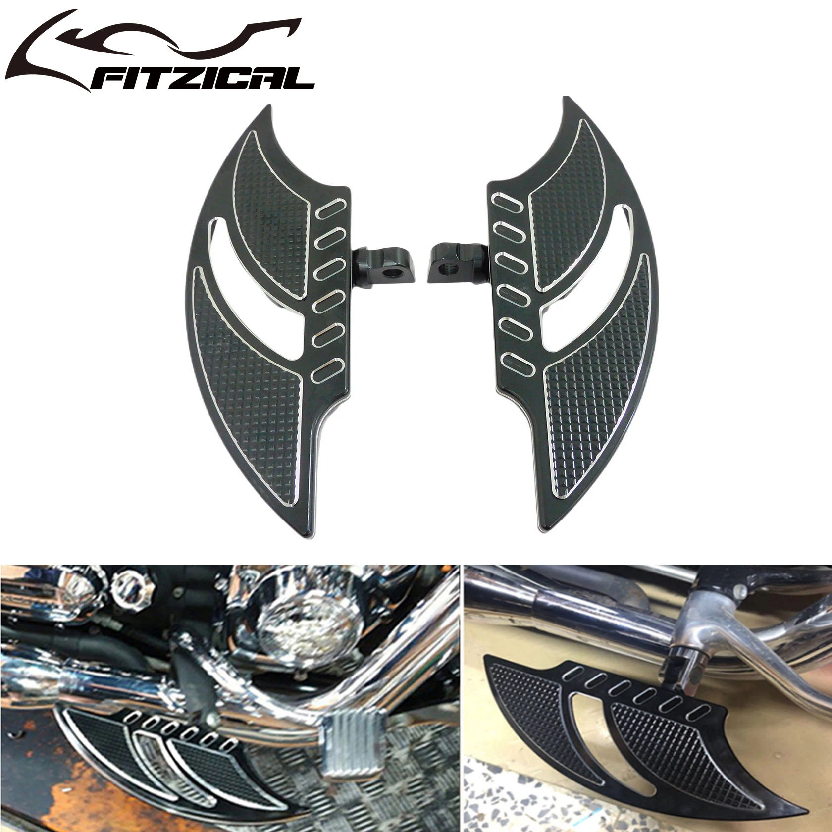 

Motorcycle CNC Foot Pegs Male Footrest Pedals Black Floorboards For Harley Touring Street Glide Road King Sportster 883 1200XL