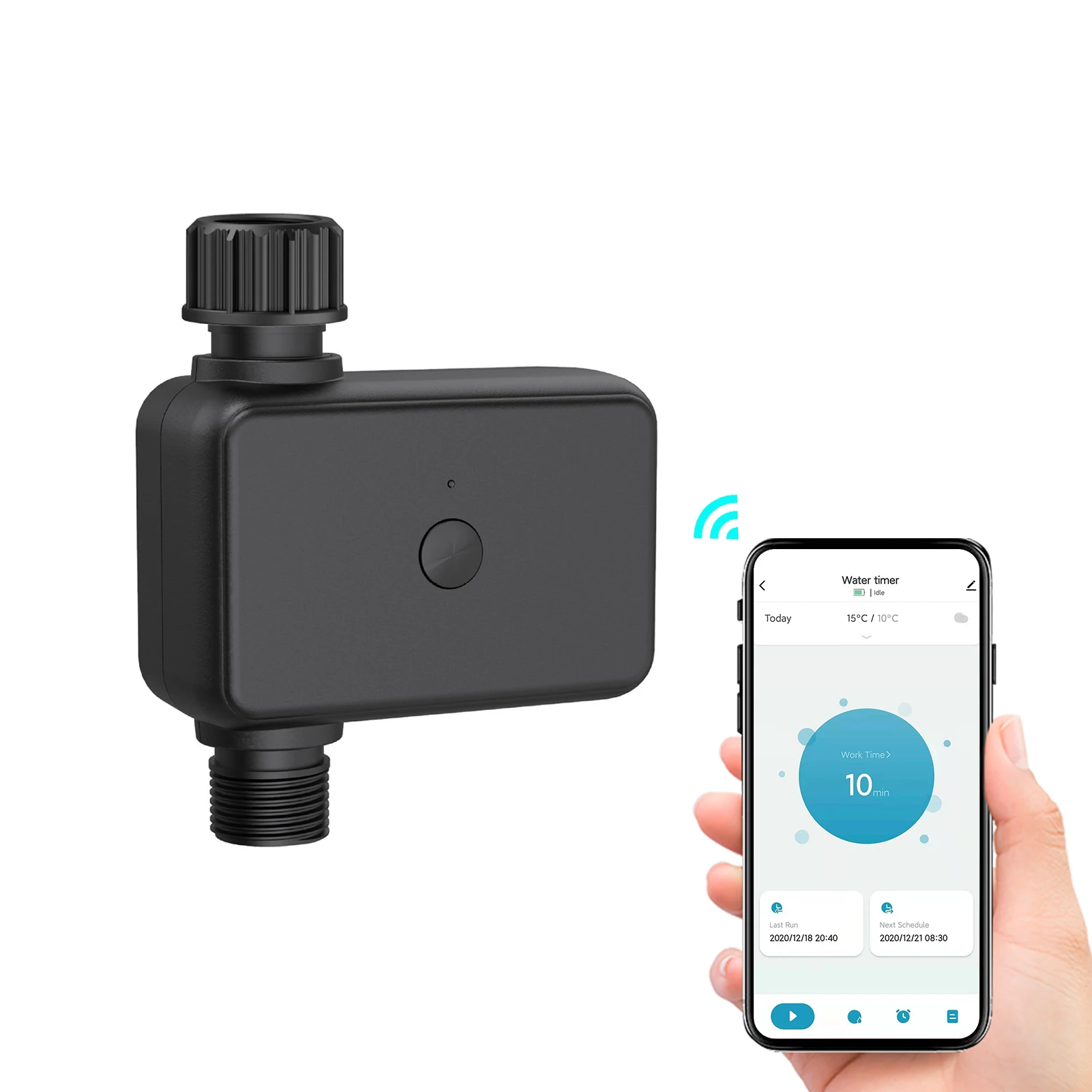 Smart WiFi Sprinkler Timer Hose Timer Wireless Remote Flexible Irrigation Time and Frequency on the App for Outdoor Lawns Garden
Smart WiFi Sprinkler Timer Hose Timer Wireless Remote Flexible Irrigation Time and Frequency on the App for Outdoor Lawns Garden