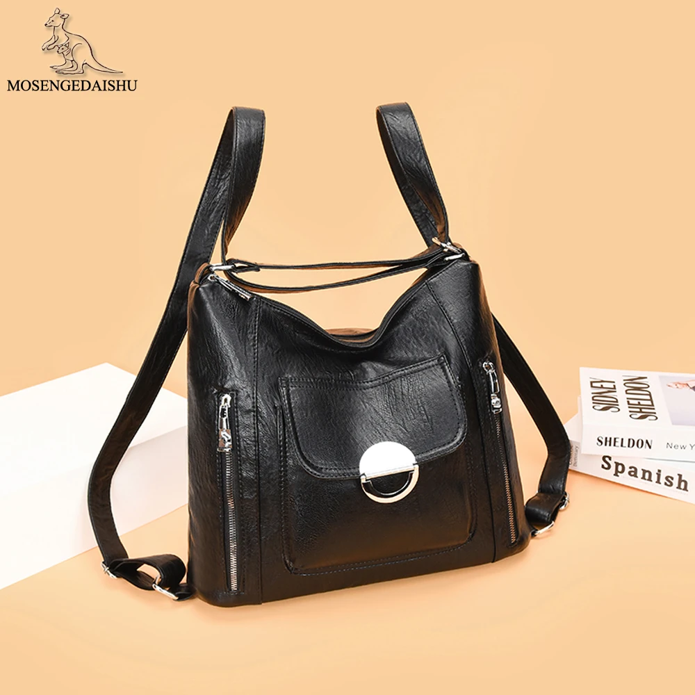 Women's Backpack 2022 Travel Large Backpack High Quality Leather Handbag Schoolbag for Women's Bag Female Shoulder Back Mochila
Women's Backpack 2022 Travel Large Backpack High Quality Leather Handbag Schoolbag for Women's Bag Female Shoulder Back Mochila