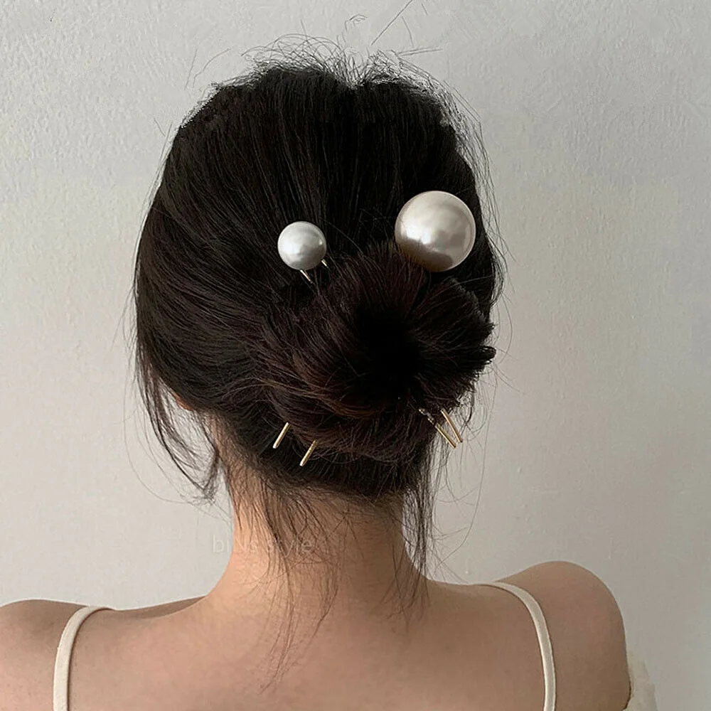 2022NEW Metal U-shaped Hairpin Pearl Hair Stick Hair Style Tools Hair Accessories 
2022NEW Metal U-shaped Hairpin Pearl Hair Stick Hair Style Tools Hair Accessories