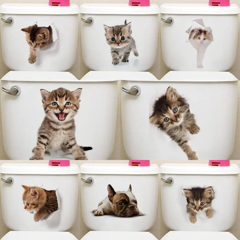 Vivid 3d Hole Cat Dog Animal Toilet Stickers Home Decoration Diy Wc Washroom Pvc Posters Puppy Kitten Cartoon Wall Art Decals 
Vivid 3d Hole Cat Dog Animal Toilet Stickers Home Decoration Diy Wc Washroom Pvc Posters Puppy Kitten Cartoon Wall Art Decals