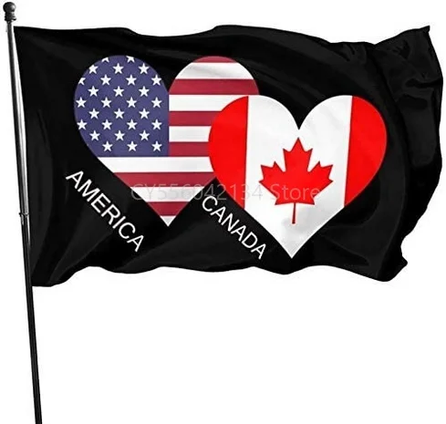 America Canada Flag Heart flag Home Decoration Outdoor Decor Polyester Banners and Flags 90x150cm 120x180cm 
America Canada Flag Heart flag Home Decoration Outdoor Decor Polyester Banners and Flags 90x150cm 120x180cm