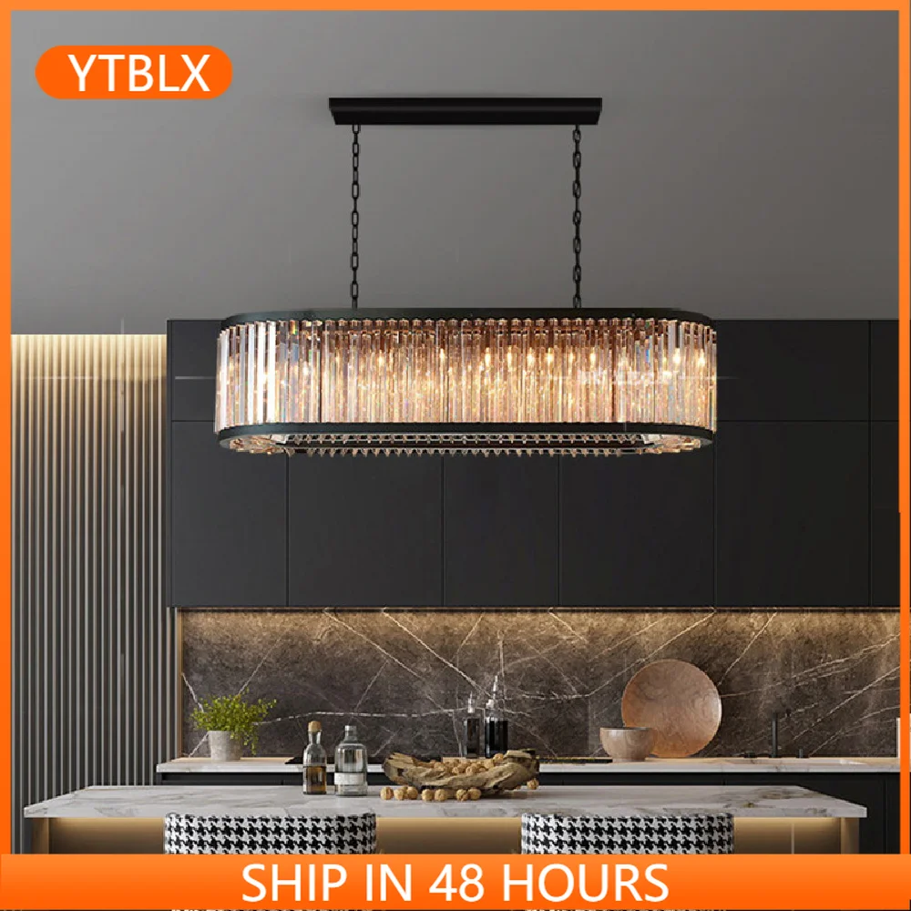 American Lustre K9 Crystal Led Pendant Lamp Dining Room Hanging Pendant Light Retro Matte Black Metal Adjustable Drop Light
American Lustre K9 Crystal Led Pendant Lamp Dining Room Hanging Pendant Light Retro Matte Black Metal Adjustable Drop Light