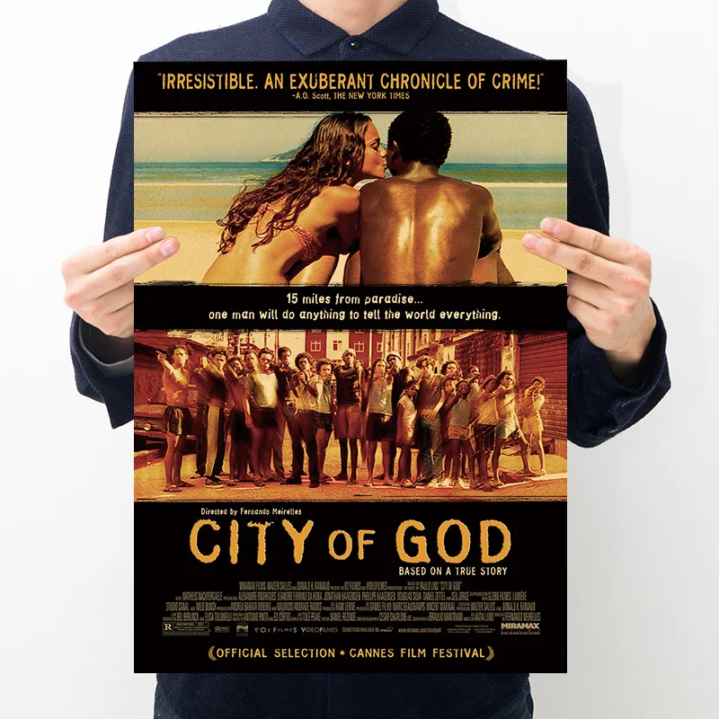City of God Movie Poster Home Decor Art Kraft Paper Poster Bedroom Dormitory Wall Sticker 50.5X35cm Home Decoration Painting
City of God Movie Poster Home Decor Art Kraft Paper Poster Bedroom Dormitory Wall Sticker 50.5X35cm Home Decoration Painting