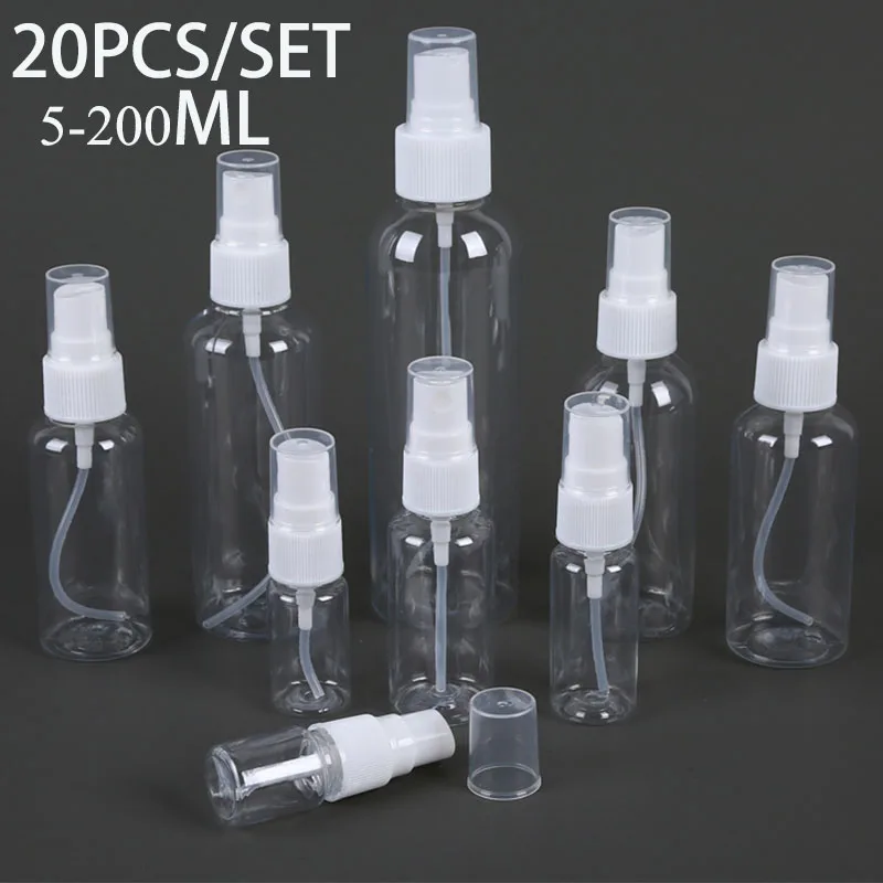 20pcs 5/10/20/60ml Spray bottle Clear plastic Bottles Empty Perfume Vail for Travel Container Cosmetics makeup Refillable Mist
20pcs 5/10/20/60ml Spray bottle Clear plastic Bottles Empty Perfume Vail for Travel Container Cosmetics makeup Refillable Mist