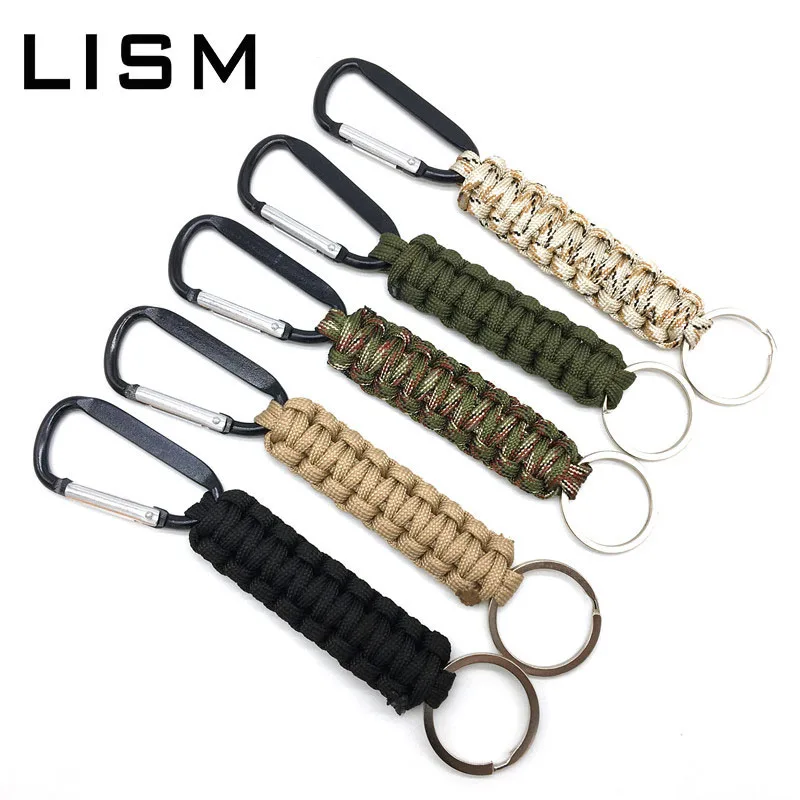 Outdoor Emergency Paracord Keychain with Carabiner Military Rescue Survival Braided Cord Rope Key Chains For Hiking Camping
Outdoor Emergency Paracord Keychain with Carabiner Military Rescue Survival Braided Cord Rope Key Chains For Hiking Camping