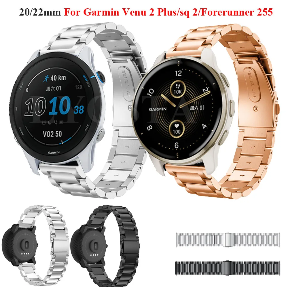 Metal Strap For Garmin Vivoactive 3 4 Venu 2 plus/SQ 2/Vivomove HR Bracelet For Forerunner 255 158 55 245 645 55 20/22mm Band
Metal Strap For Garmin Vivoactive 3 4 Venu 2 plus/SQ 2/Vivomove HR Bracelet For Forerunner 255 158 55 245 645 55 20/22mm Band