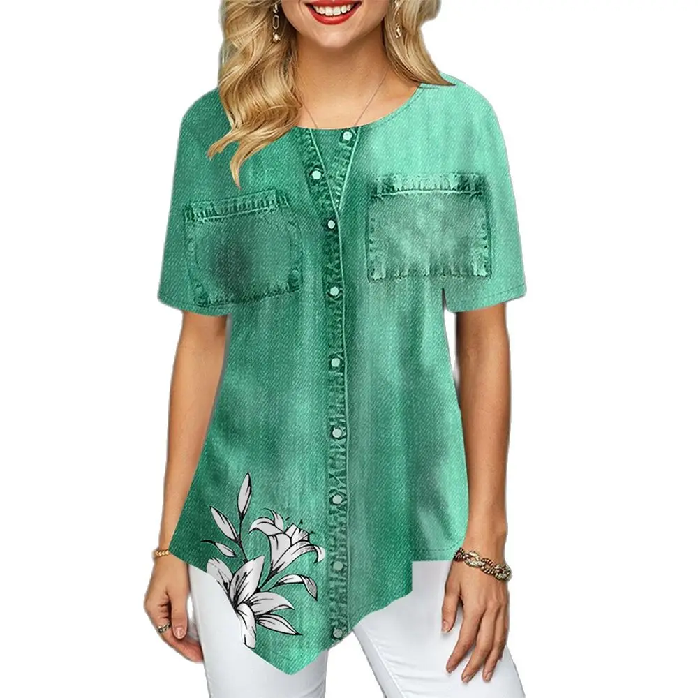 Summer Women's T Shirt Clothing 3D Floral Printing Fashion Short Sleeve Tees Harajuku Tops Casual Oversized Women T-shirts Y2k
Summer Women's T Shirt Clothing 3D Floral Printing Fashion Short Sleeve Tees Harajuku Tops Casual Oversized Women T-shirts Y2k