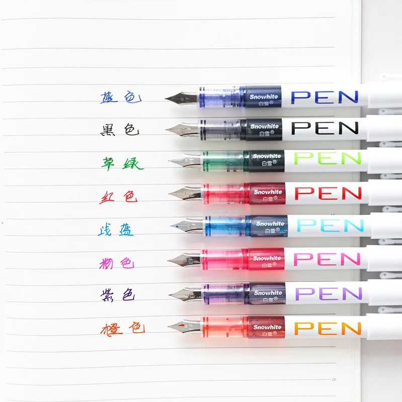 Fountain Pen High Capacity Ink School Supplies Multi-color Options Elegant Pens Pretty Stationery Перьевая Ручка Ручки Canetas
Fountain Pen High Capacity Ink School Supplies Multi-color Options Elegant Pens Pretty Stationery Перьевая Ручка Ручки Canetas