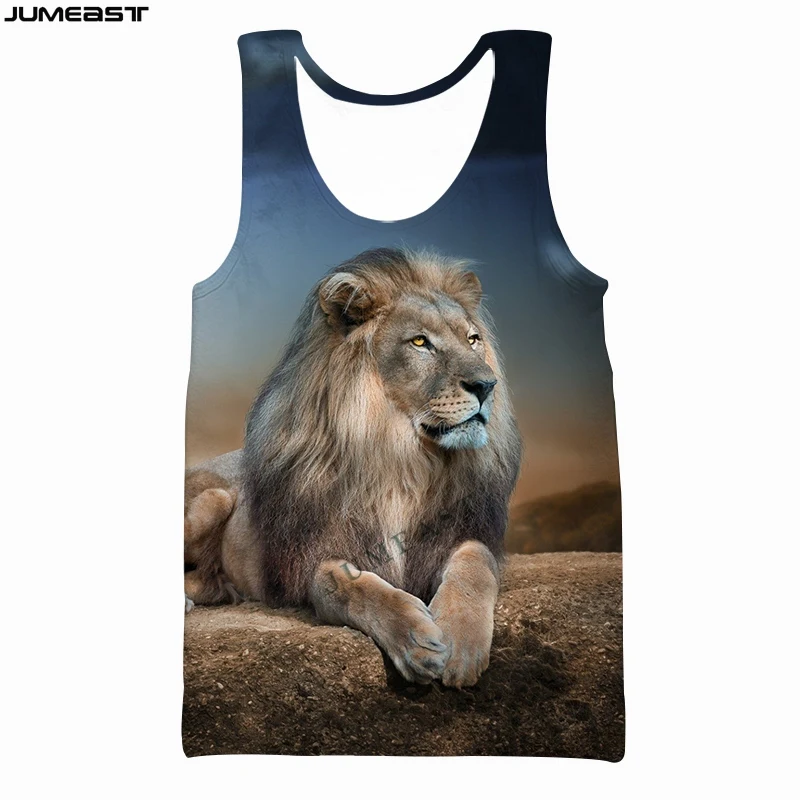 Jumeast Y2k Men Women 3D Printed Vest Hip Hop Animal Lion Short Sleeve Sport Pullover Summer Tank Tops Tees
Jumeast Y2k Men Women 3D Printed Vest Hip Hop Animal Lion Short Sleeve Sport Pullover Summer Tank Tops Tees