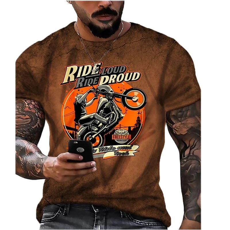 Men's Summer Street Casual T-Shirt Short Sleeve O-Neck Retro Biker Oversized 3D Printed Shirt
Men's Summer Street Casual T-Shirt Short Sleeve O-Neck Retro Biker Oversized 3D Printed Shirt