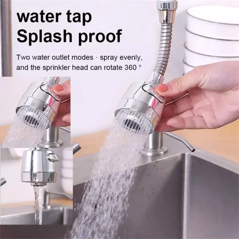 

2 Modes Kitchen Faucet Aerator Head 360° Rotatable Anti-Splash Faucet Sprayer Booster Shower And Water Saving Tap Kitchen Bathro