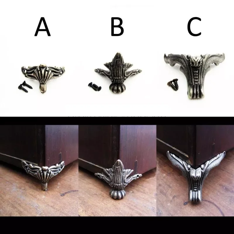 4pcs Antique Brass Vintage Bronze Jewelry Gift Box Wooden Case Decorative Feet Leg Metal Corner Protector With Screws
4pcs Antique Brass Vintage Bronze Jewelry Gift Box Wooden Case Decorative Feet Leg Metal Corner Protector With Screws