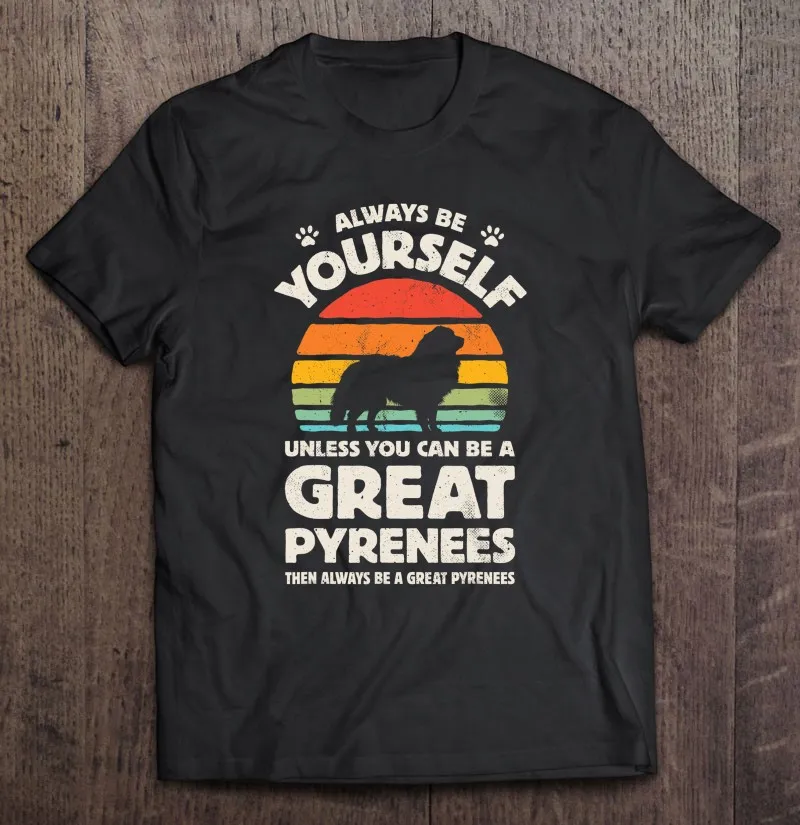 Мужская винтажная футболка с изображением Пиренеев и надписей «Always Be Yourself»
Мужская винтажная футболка с изображением Пиренеев и надписей «Always Be Yourself»