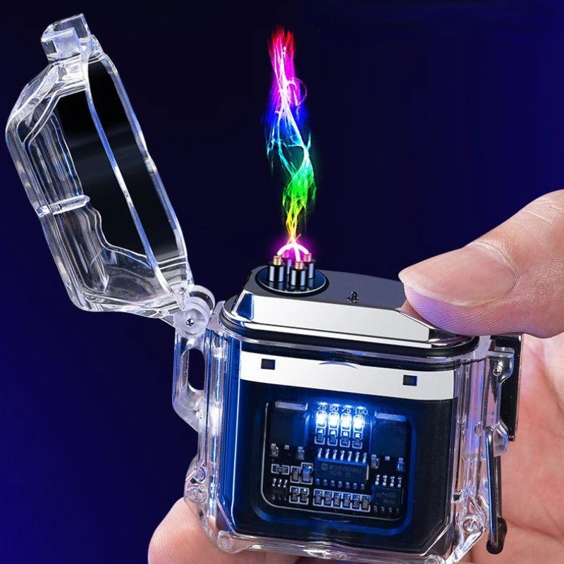 2023 Whole Machine Waterproof Charging Lighter Transparent Double Arc Cigar Lighter Black Technology Four Color Lighter Men Gift
2023 Whole Machine Waterproof Charging Lighter Transparent Double Arc Cigar Lighter Black Technology Four Color Lighter Men Gift