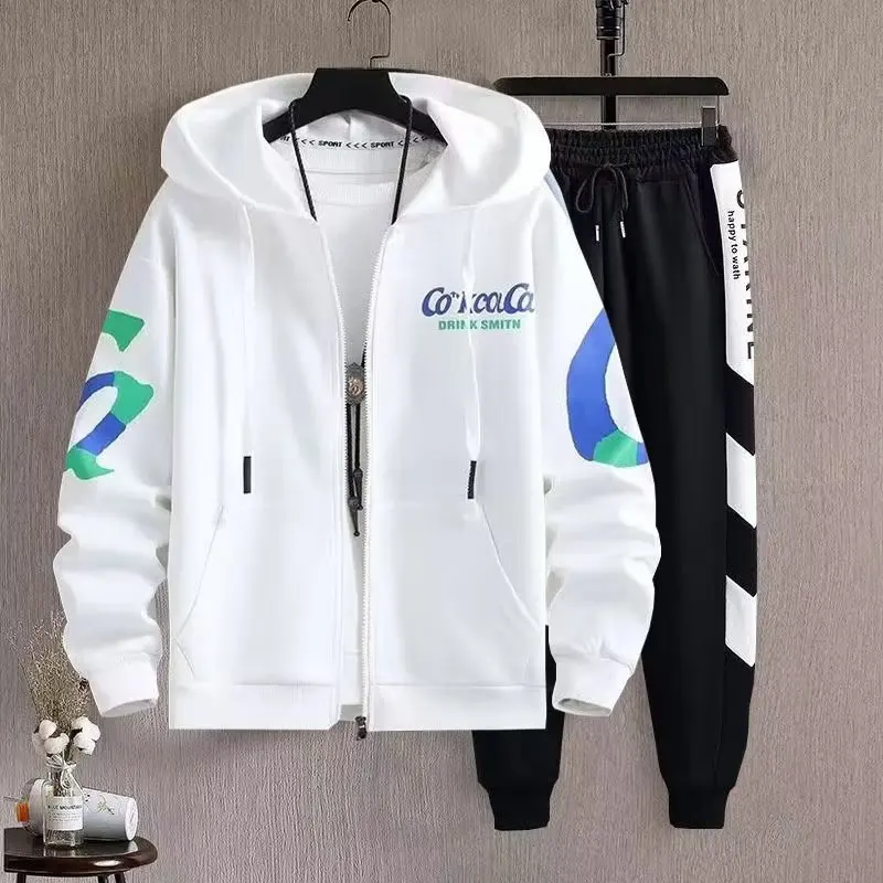 Spring Autumn Men's Suit Korean Casual Hoodie+sweatpants Two-piece Set Fashion Mens Clothes Graphic Top Men's Trousers
Spring Autumn Men's Suit Korean Casual Hoodie+sweatpants Two-piece Set Fashion Mens Clothes Graphic Top Men's Trousers