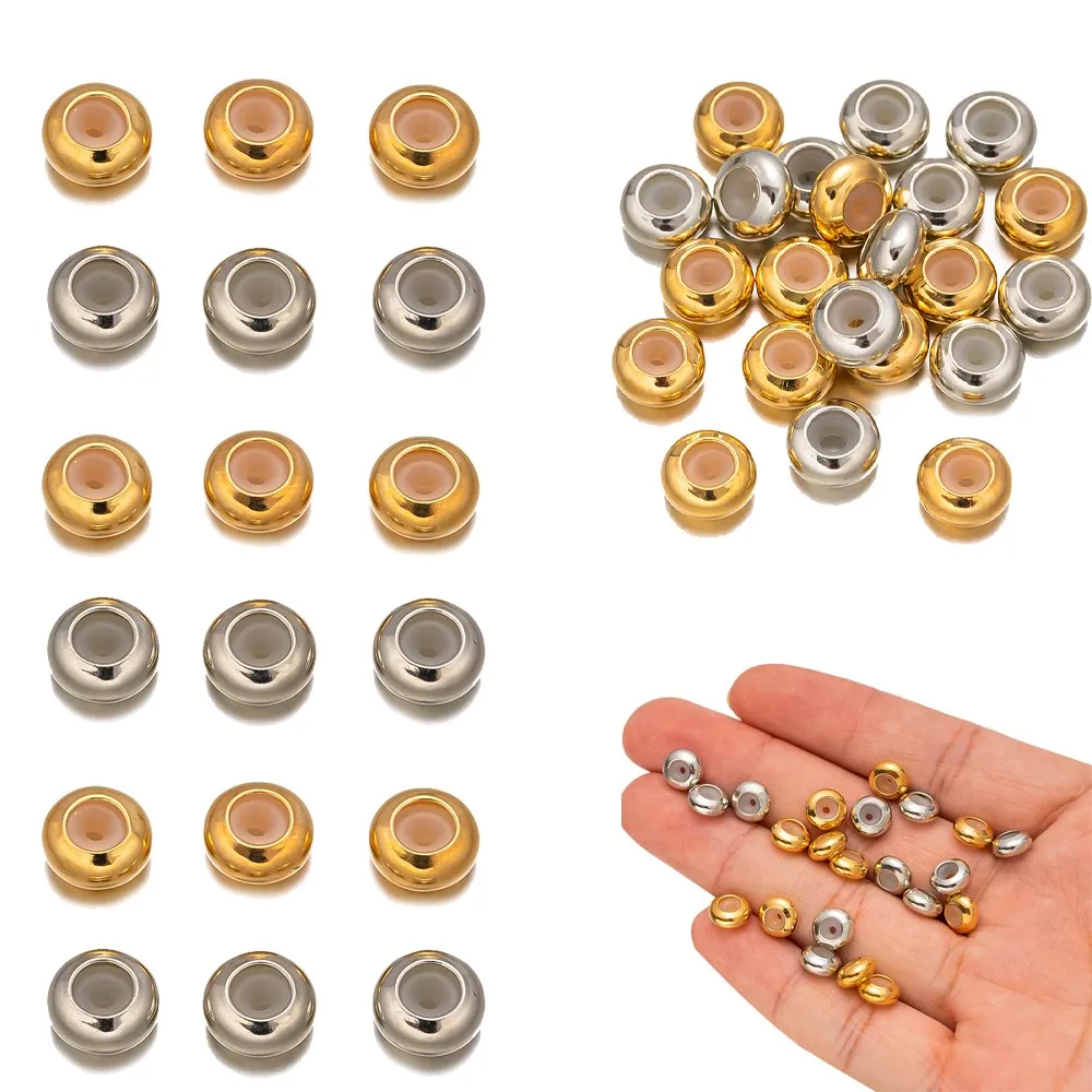 20Pcs Copper Big Hole With Non Slip Silicone Rubber Stopper Spacer Beads DIY Bracelet Jewelry Making Supplies Wholesale
20Pcs Copper Big Hole With Non Slip Silicone Rubber Stopper Spacer Beads DIY Bracelet Jewelry Making Supplies Wholesale