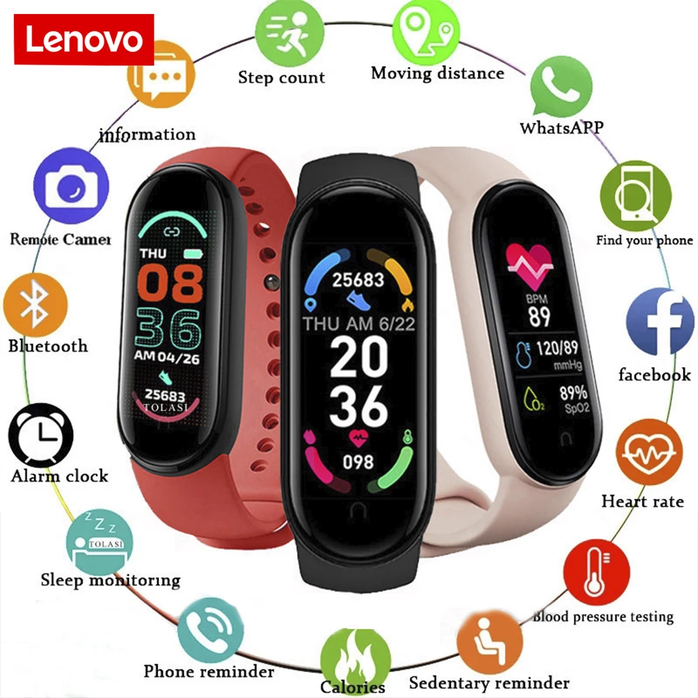 Смарт-браслет Lenovo M6 для мужчин и женщин, спортивные часы с тонометром, пульсометром, монитором сна, фитнес-трекер
Смарт-браслет Lenovo M6 для мужчин и женщин, спортивные часы с тонометром, пульсометром, монитором сна, фитнес-трекер