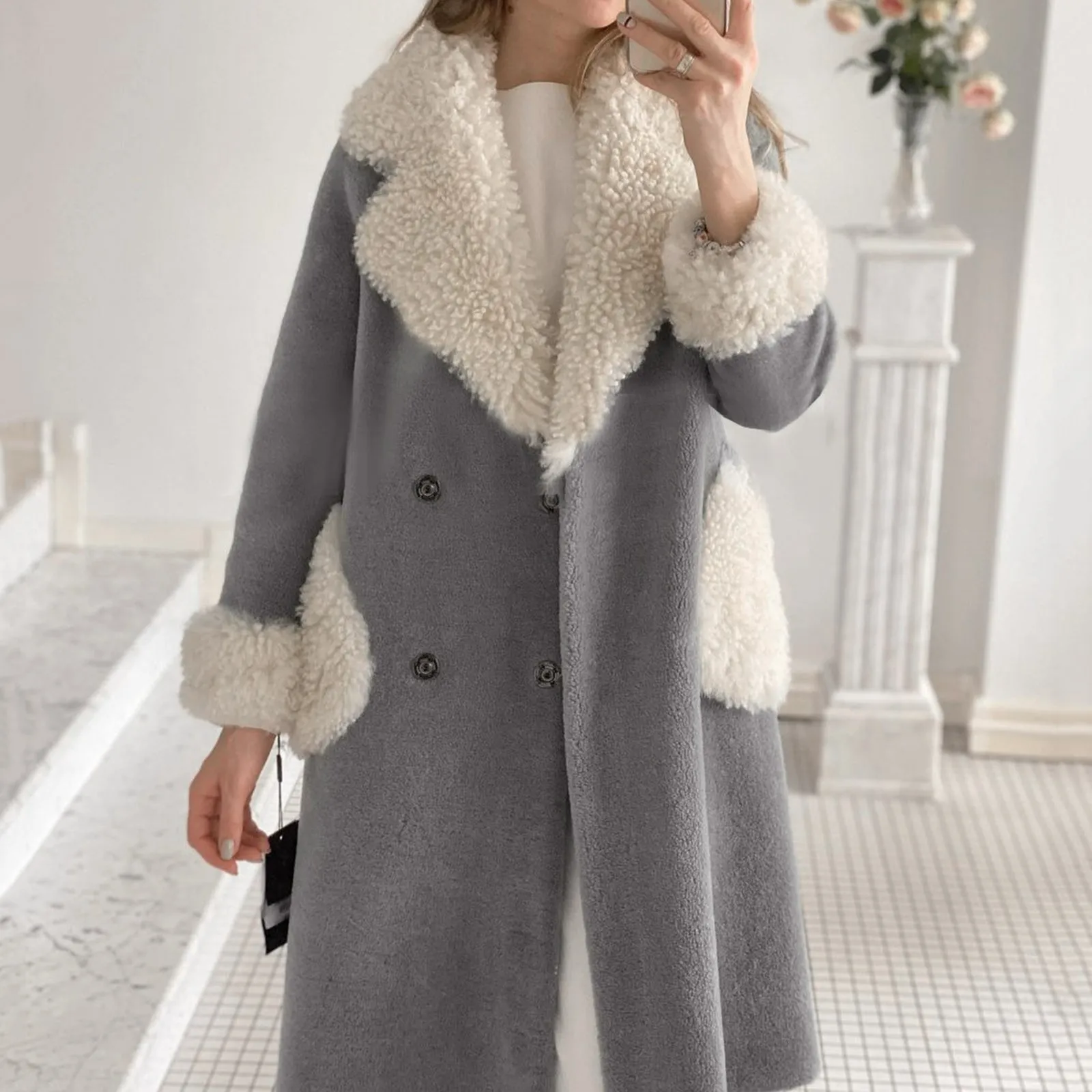 Women's Faux Wool Coat Blouse Thin Coat Trench Long Jacket Ladies Slim Long Belt Elegant Overcoat Outwear Flexion Jacket
Women's Faux Wool Coat Blouse Thin Coat Trench Long Jacket Ladies Slim Long Belt Elegant Overcoat Outwear Flexion Jacket