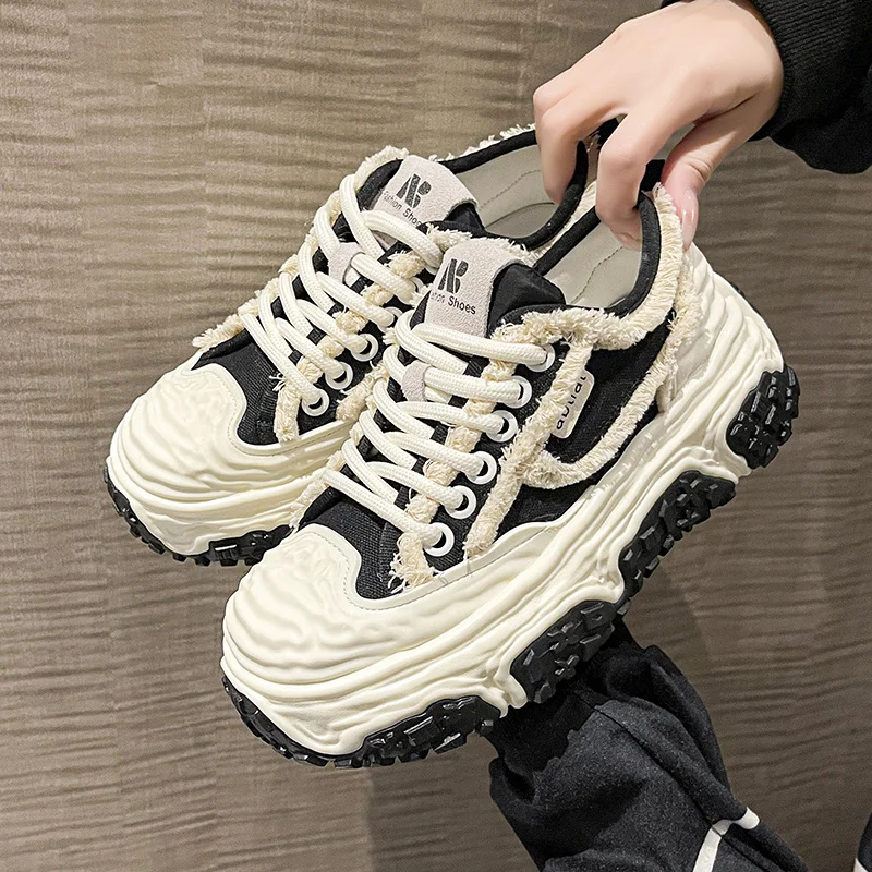 Дизайнерские массивные кроссовки, Женская Повседневная холщовая обувь на платформе, 2023, женские кроссовки, новая роскошная спортивная обувь для папы с вулканизированной подошвой 
Дизайнерские массивные кроссовки, Женская Повседневная холщовая обувь на платформе, 2023, женские кроссовки, новая роскошная спортивная обувь для папы с вулканизированной подошвой