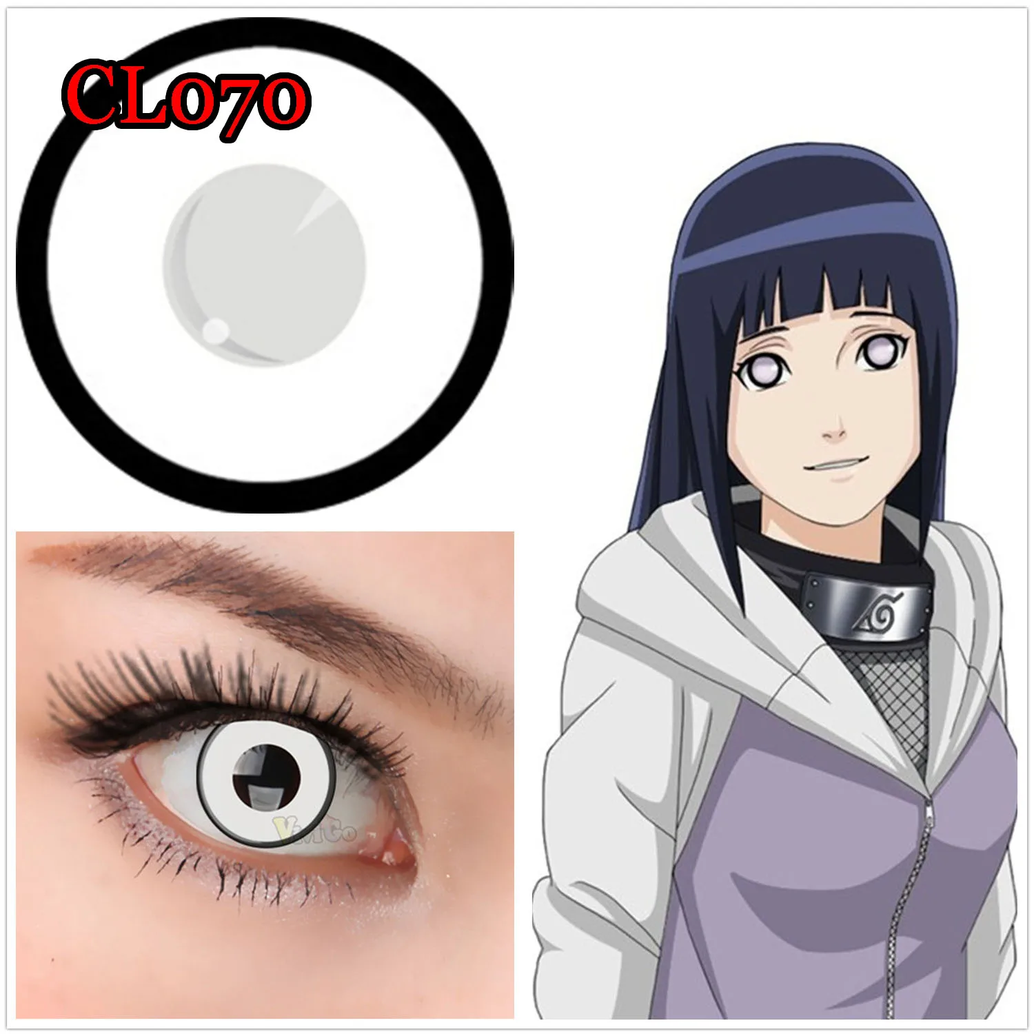 

ViviGo 2 шт./пара Косплей Белый Мэнсон мягкие контактные линзы для Crazy Eye цветные контактные линзы CL070