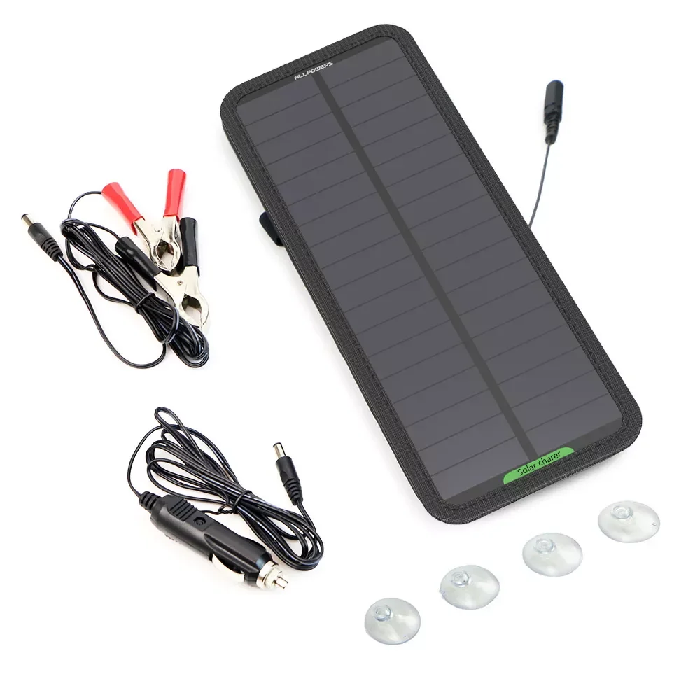 ALLPOWERS 18V 5W/7.5W/10W Solar Charger Solar Panel Battery Maintainer for Automobile Motorcycle Tractor Boat RV Batteries
ALLPOWERS 18V 5W/7.5W/10W Solar Charger Solar Panel Battery Maintainer for Automobile Motorcycle Tractor Boat RV Batteries
