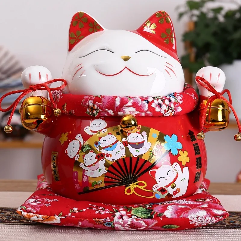 10 дюймов Керамический Манеки Neko украшение счастливая кошка копилка удача кошка Статуэтка фарфоровая монета банка фэн-шуй украшение
10 дюймов Керамический Манеки Neko украшение счастливая кошка копилка удача кошка Статуэтка фарфоровая монета банка фэн-шуй украшение