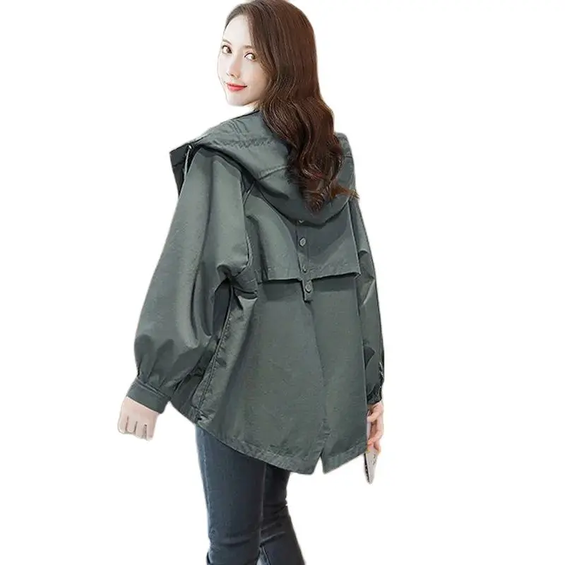 Chic Women's Jacket 2022 New Spring Autumn Korean Loose Fashion Casual Hooded Coat Tops Female Coats Outerwear Green Khaki Black
Chic Women's Jacket 2022 New Spring Autumn Korean Loose Fashion Casual Hooded Coat Tops Female Coats Outerwear Green Khaki Black