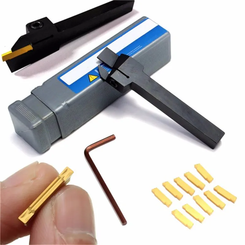 MGEHR 1010-2 10x10 x100mm Grooving Tool Holder With 10Pcs MGMN200 Insert Blade For 2mm Cut and Wrench For Lathe Turning Tools
MGEHR 1010-2 10x10 x100mm Grooving Tool Holder With 10Pcs MGMN200 Insert Blade For 2mm Cut and Wrench For Lathe Turning Tools