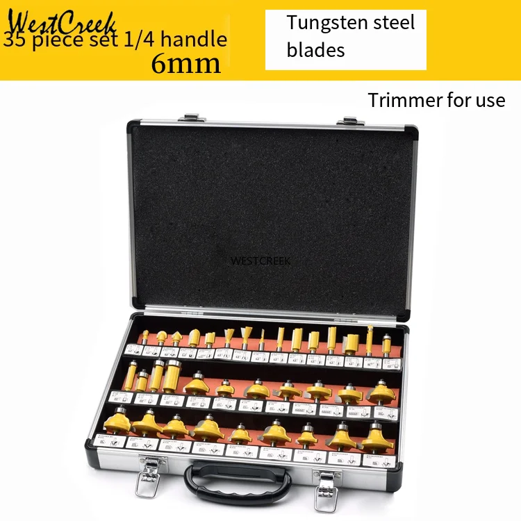 35 шт. набор фрез 6,35 мм прямой Фрезерный резак опилки карбид вольфрама отделка резка Деревообработка
35 шт. набор фрез 6,35 мм прямой Фрезерный резак опилки карбид вольфрама отделка резка Деревообработка