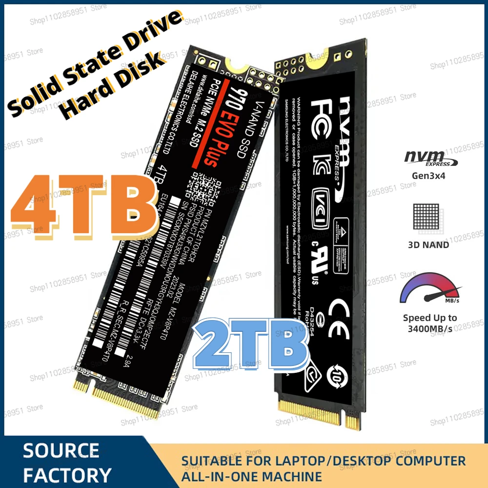 2TB SSD M2 nvme SSD M.2 4TB 980 PRO NVMe Internal Solid State Drive 970 EVO Plus Hard Disk 250GB HDD 500GB For Laptop Computer
2TB SSD M2 nvme SSD M.2 4TB 980 PRO NVMe Internal Solid State Drive 970 EVO Plus Hard Disk 250GB HDD 500GB For Laptop Computer