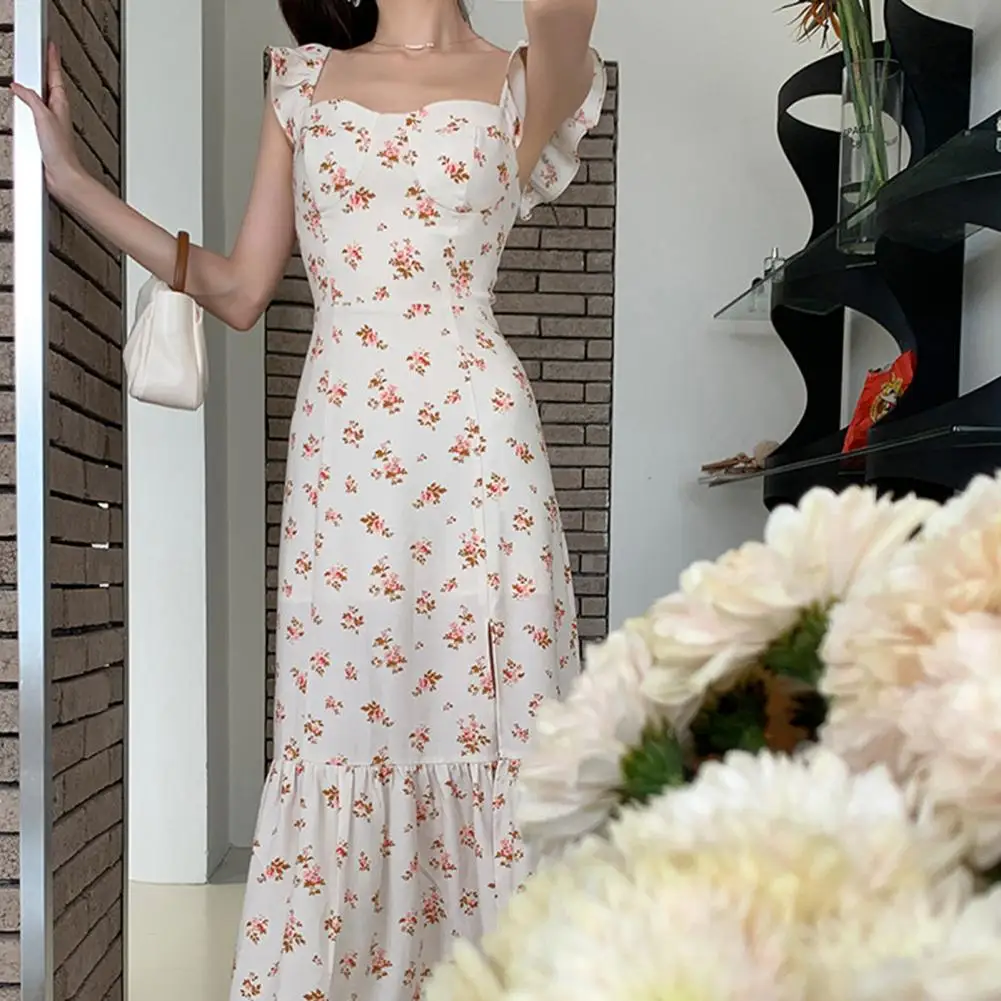 Trendy Party Dress Slim Fit Loose Hem Summer Ball Dress Side Split Tight Waist Women Dating Dress Female Clothing
Trendy Party Dress Slim Fit Loose Hem Summer Ball Dress Side Split Tight Waist Women Dating Dress Female Clothing