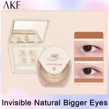AKF Natural Invisible Double Eyelid Tape Stickers Fiber Instant Eyelid Lift Paste Long Lasting Bigger Eyes Beauty Tool
