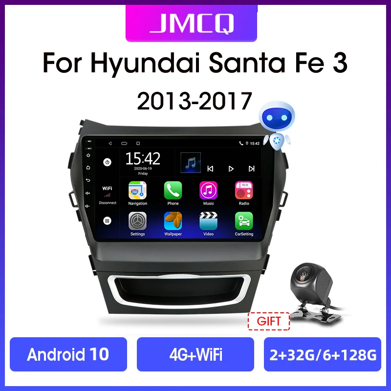 JMCQ 2 Din Android10 Car Radio Multimedia Video Player For Hyundai Santa Fe 3 2013-2017 Navigation GPS stereo receiver carplay
JMCQ 2 Din Android10 Car Radio Multimedia Video Player For Hyundai Santa Fe 3 2013-2017 Navigation GPS stereo receiver carplay