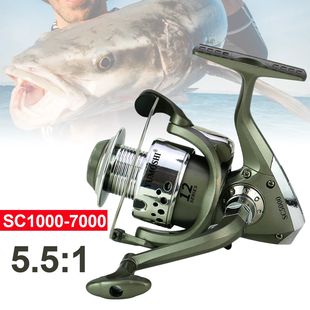Fishing Reel SC1000-7000 Spinnng Reel 8BB 5.5:1 Gear Ratio Plastic Reel Foldable Handle for Saltwater Freshwater Fishing Tackle
Fishing Reel SC1000-7000 Spinnng Reel 8BB 5.5:1 Gear Ratio Plastic Reel Foldable Handle for Saltwater Freshwater Fishing Tackle