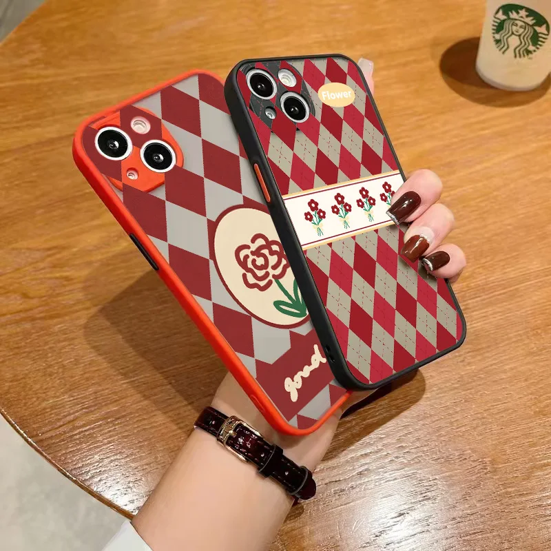 Rose Flowers Checkerboard Lattice Phone Case For iPhone 12 13 mini 11 Pro Max 7 8 Plus SE 2020 X XR XS MAX Back Shockproof Cover
Rose Flowers Checkerboard Lattice Phone Case For iPhone 12 13 mini 11 Pro Max 7 8 Plus SE 2020 X XR XS MAX Back Shockproof Cover