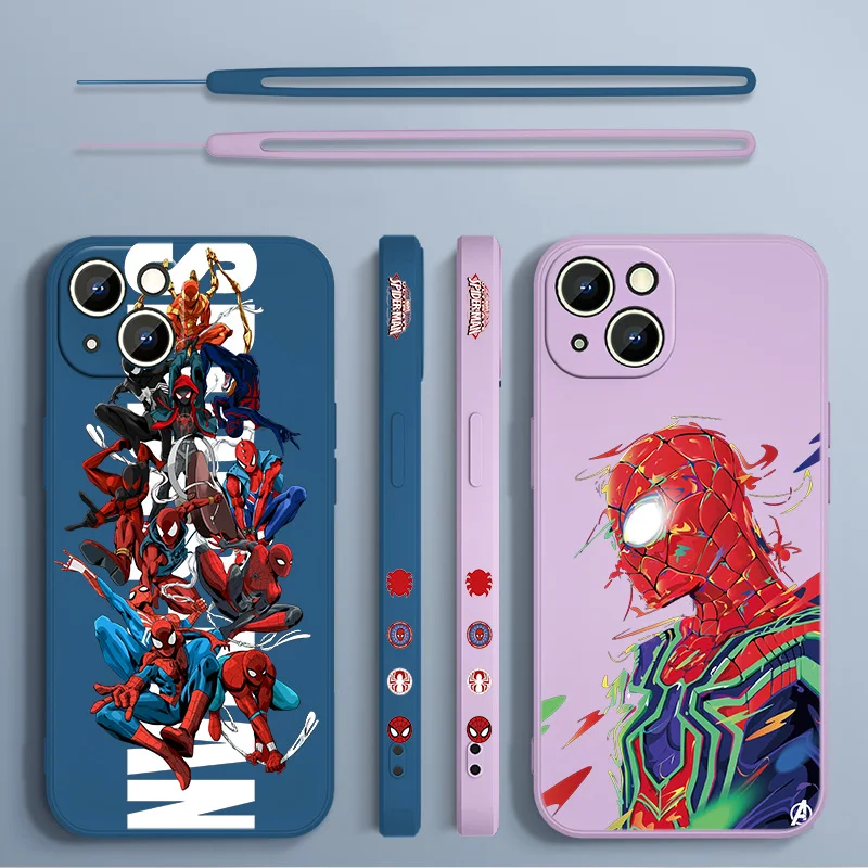 Marvel Fashion Spider-Man Phone Case For Apple iPhone 14 13 12 mini 11 Pro 8 7 6S 6 Plus XR XS X Max Liquid Left Rope Cover
Marvel Fashion Spider-Man Phone Case For Apple iPhone 14 13 12 mini 11 Pro 8 7 6S 6 Plus XR XS X Max Liquid Left Rope Cover